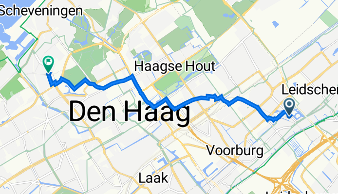 Okerhof 36, Voorburg naar Willem de Zwijgerlaan 1–13, Den Haag