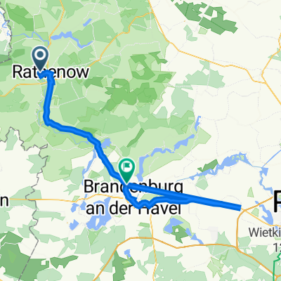 Göttliner Straße 53, Rathenow nach Rathenower Landstraße 2, Brandenburg an der Havel
