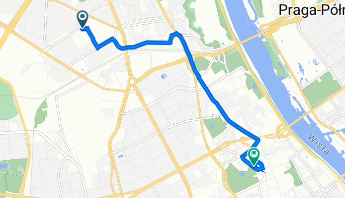 Zygmunta Krasińskiego 41A, Warsaw to pl Marsz Józefa Piłsudskiego 2, Warsaw