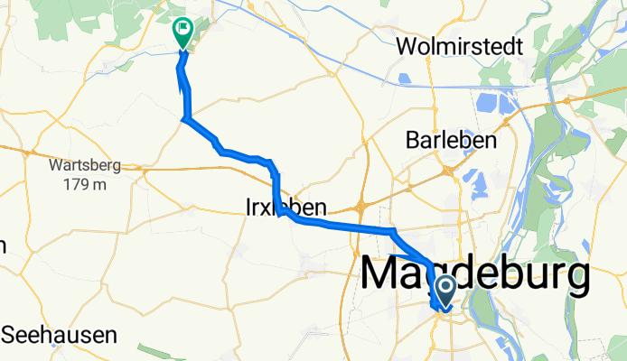 Halberstädter Straße 21, Magdeburg nach Fischerufer 6, Haldensleben