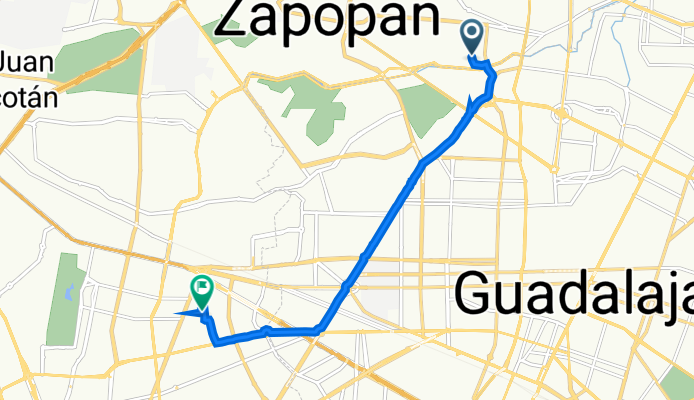 Lomas de Zoquipan 670, Zapopan a Calle San Nicolás de Bari 415, Zapopan