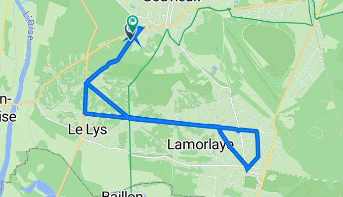 De Chemin Vert 11, Gouvieux à Rue de Boran 17A, Gouvieux