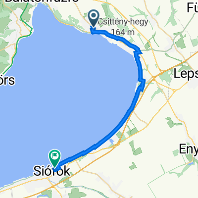 Béri Balogh Ádám tér 9, Balatonkenese do Kinizsi Pál utca 4, Siófok