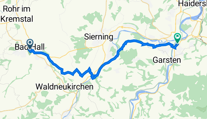 Dr-Karl-Renner-Straße 3, Bad Hall nach Hessenplatz 1, Steyr