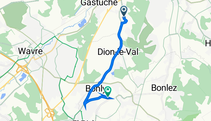 Chemin de la Magnette 3, Grez-Doiceau à Rue de Louvranges 8A, Chaumont-Gistoux