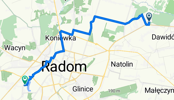 Poduchowna 5, Radom do Bulwarowa 19, Radom