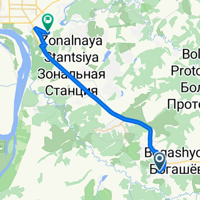 Богашёво — Лучаново — стеклозавод, 19Б/3, Богашёво до улица Мокрушина, 13А, Томск