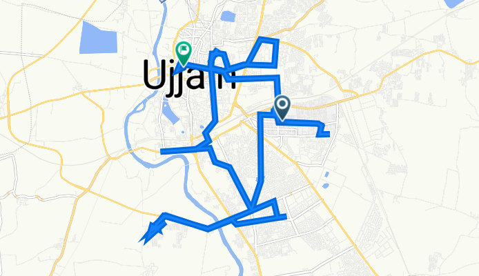 5QHV+MQW, Ujjain to Veer Durgadas Marg, Ujjain