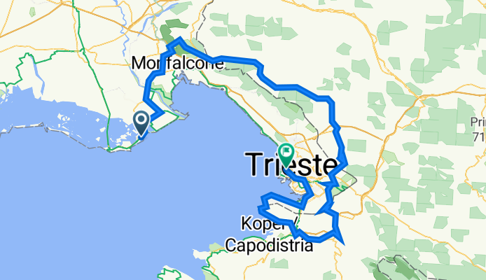 Via Monfalcone 12, Grado nach Via di Cavana 1, Trieste