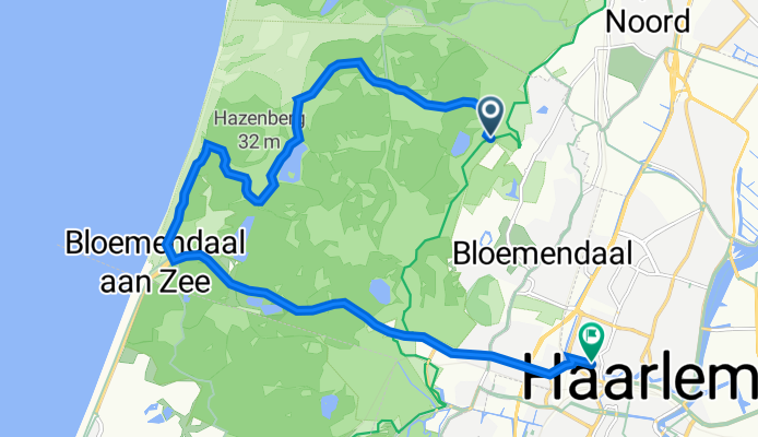 Overveen naar Wouwermanstraat 37, Haarlem