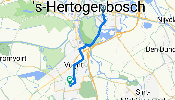 Limietlaan 7, 's-Hertogenbosch to Brabantlaan 8, Vught