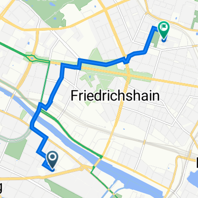 Muskauer Straße 55, Berlin nach August-Lindemann-Straße 4M, Berlin