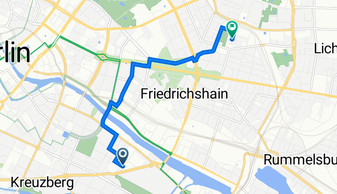 Muskauer Straße 55, Berlin nach August-Lindemann-Straße 4M, Berlin