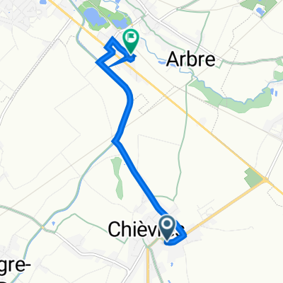 Grande Place 1, Chièvres à Rue des Chaufours 44, Ath