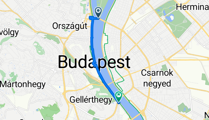Margit híd, Budapest to Szt Gellért tér, Budapest
