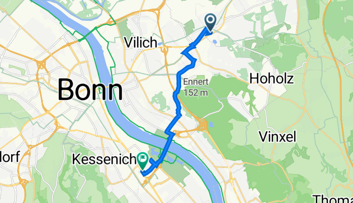 Am Schiedsberg 14, Sankt Augustin nach Friedrich-Ebert-Allee 71-77, Bonn