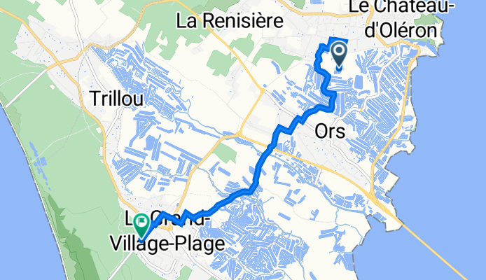 De Rue de la Libération 19, Le Château-d'Oléron à Boulevard de la Plage 9, Le Grand-Village-Plage