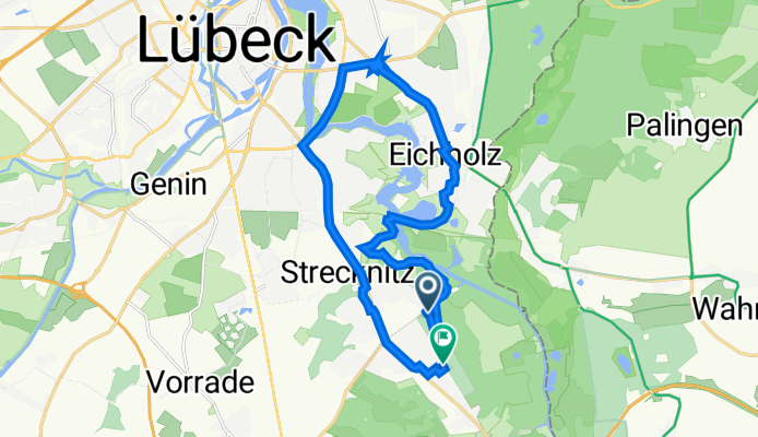 Grillenweg - Lübeck nach Am Wilden Teich 7, Groß Grönau