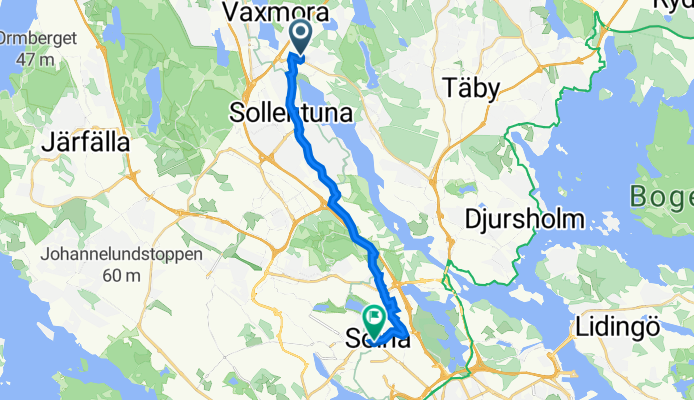 Bäckvägen 20 to Centrumslingan 41