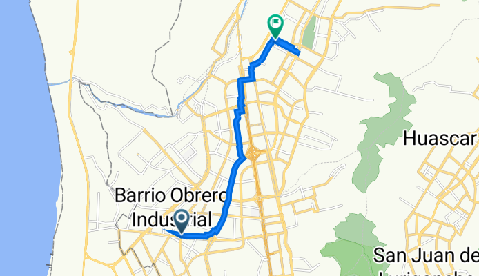 De Auxiliar Avenida Carlos Izaguirre, San Martín de Porres a Comas