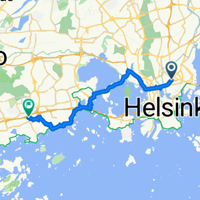 Itäinen Brahenkatu 2, Helsinki to Piispansilta 12, Espoo