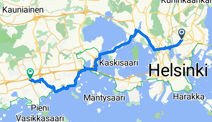 Itäinen Brahenkatu 2, Helsinki to Piispansilta 12, Espoo