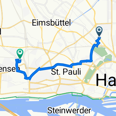 Grindelallee 77, Hamburg nach Gaußstraße 149, Hamburg
