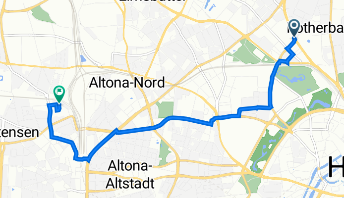Grindelallee 77, Hamburg nach Gaußstraße 149, Hamburg