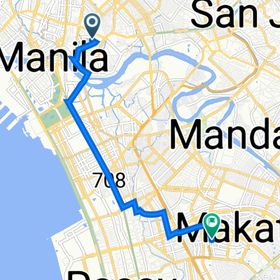 Route from Bilibid Viejo Street 1014b, Manila