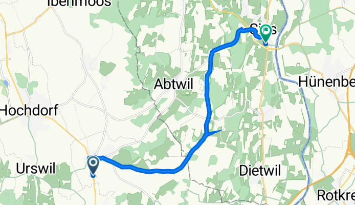 Seetalstrasse 51, Ballwil nach Panoramaweg 4, Sins