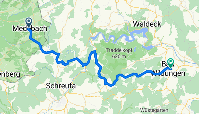 Prozessionsweg 41, Medebach nach Bahnhofstraße 27, Bad Wildungen