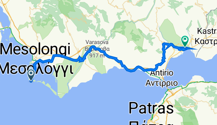 De Eparchiaki Odos Mesologgiou - Alikon Tourlidas à 9RWF+6R, Nafpaktos