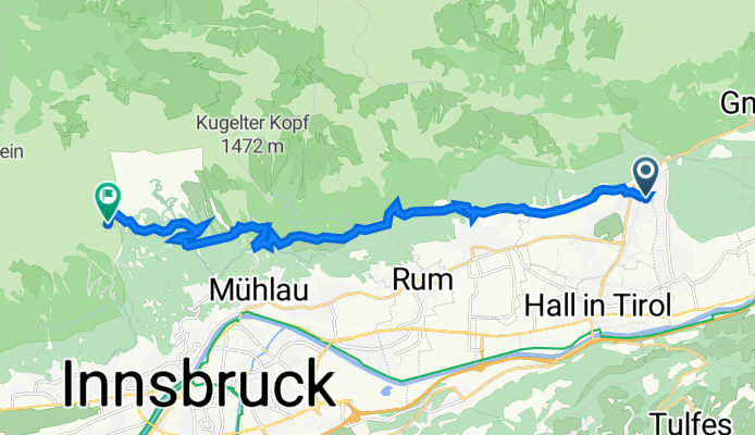Daniel Swarovski-Straße 70, Absam nach Roßfallweg 30, Innsbruck