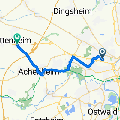 2 Rue Henri Bergson, Strasbourg à 1 Rue d'Achenheim, Ittenheim