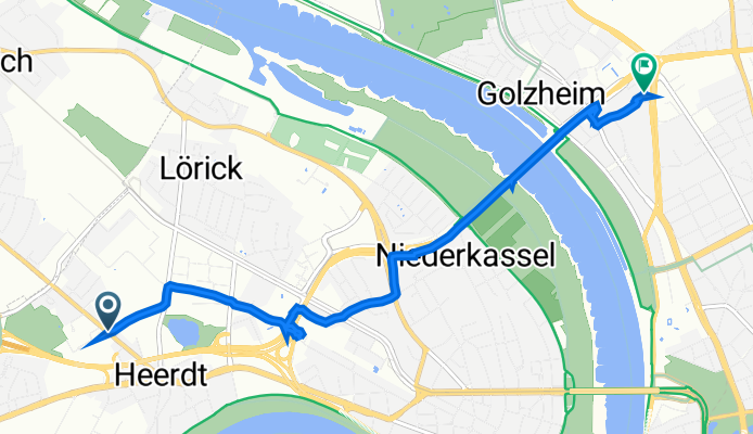 Krefelder Straße 89, Düsseldorf to Georg-Glock-Straße 20, Düsseldorf