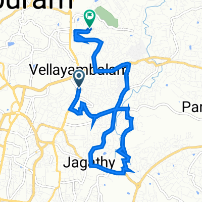 Vazhuthacaud- Edapazhanji-Vellayambalam-Kowdiar Cross Loop