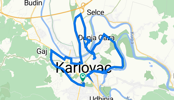 Ulica Bartola Kašića 6, Karlovac to Ulica Bartola Kašića 6, Karlovac