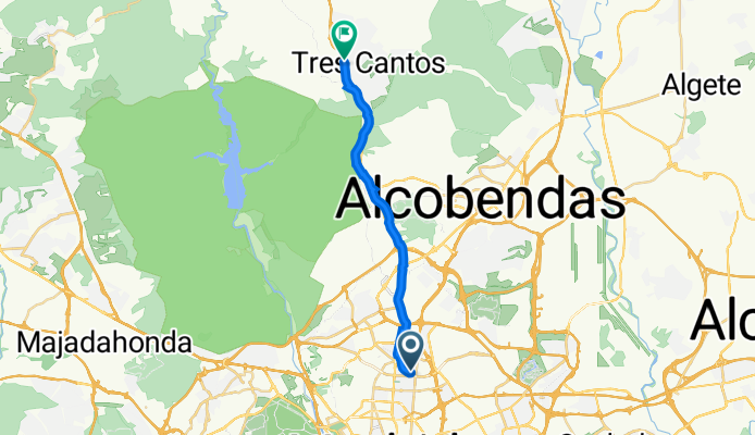 Avenida de Alfonso XIII, 198, Madrid a M-607, Tres Cantos