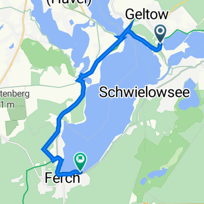 Caputher Chaussee, Schwielowsee nach Dorfstraße 39, Schwielowsee