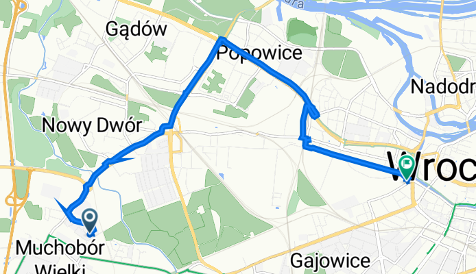 M Hłaski 42A, Wrocław do pl Orląt Lwowskich 20C, Wrocław