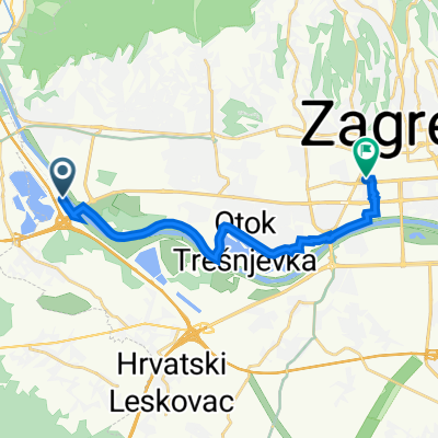 Ljubljanska avenija 16, Zagreb to Dobranska ulica 22, Zagreb