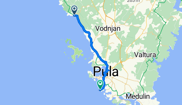 Peroj to Ulica Verudella 31, Pula