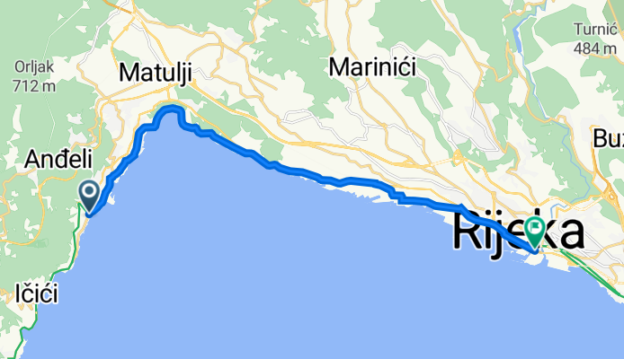 Maršala Tita, Opatija to Centar-Sušak, Rijeka