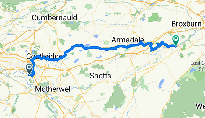 Uddingston to Livingston via NCR 75