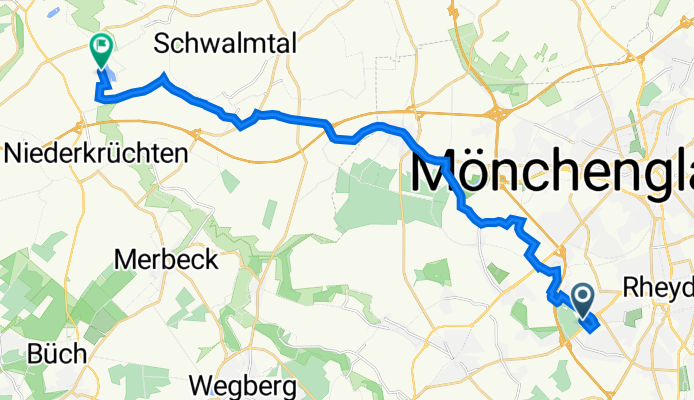 An der Spinnerei 15, Mönchengladbach nach Gützenrather Bruch 69, Niederkrüchten