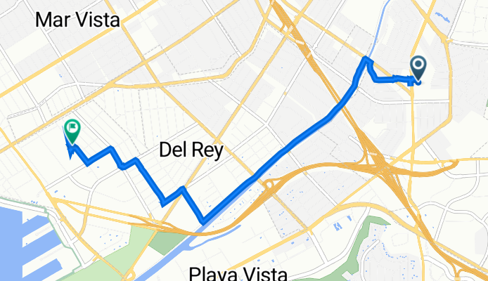 11010 Jefferson Blvd, Culver City to 4133 Redwood Ave, Los Angeles