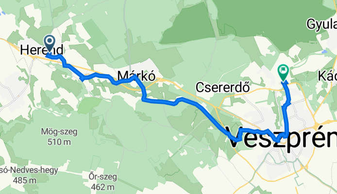 Fasor utca 7., Herend to Jutasi út 34., Veszprém