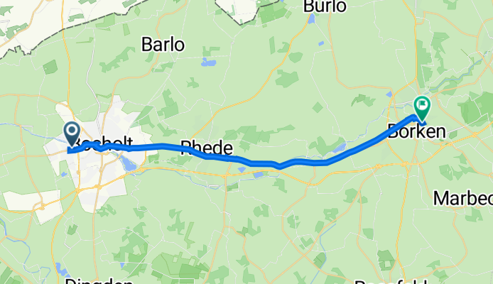 Hamminkelner Straße 24, Bocholt nach Nordring 4, Borken