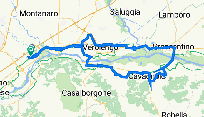 Da Via Dei Mille 34, Brandizzo a Via Volpiano 44, Brandizzo