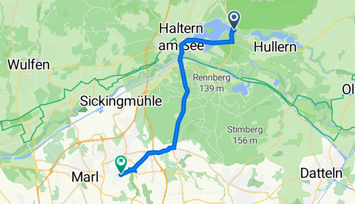 Back-Route Route von Stockwieser Damm 263, Haltern am See